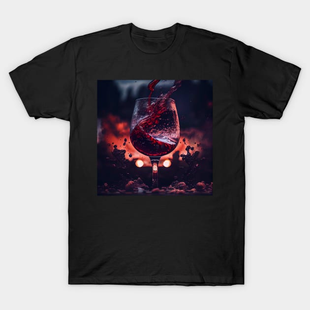 Storm in a Wine Glass T-Shirt by LukeAiWalker